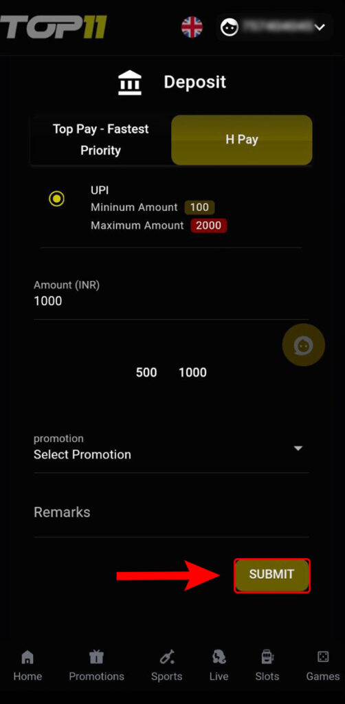 HPay Deposit Submission 